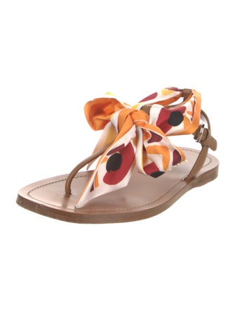 Prada Leather Printed Sandals