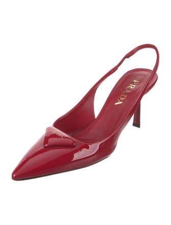 Prada Patent Leather Slingback Pumps