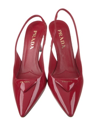 Prada Patent Leather Slingback Pumps
