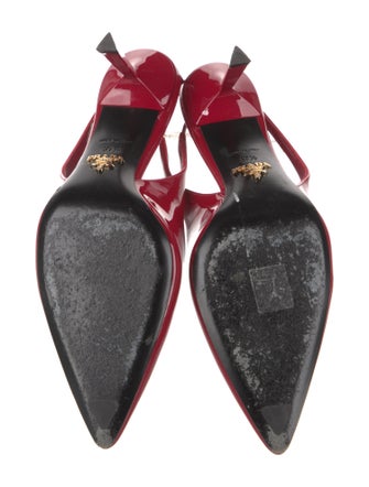 Prada Patent Leather Slingback Pumps