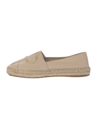Prada Canvas Embroidered Accent Espadrilles