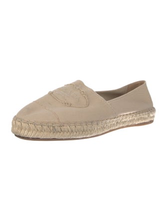 Prada Canvas Embroidered Accent Espadrilles
