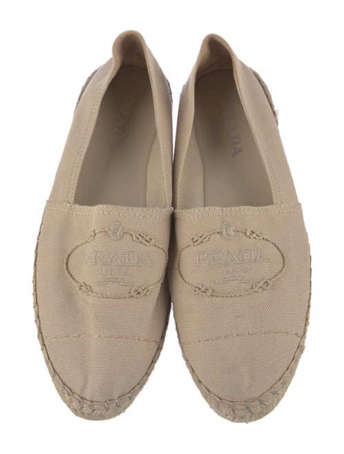 Prada Canvas Embroidered Accent Espadrilles