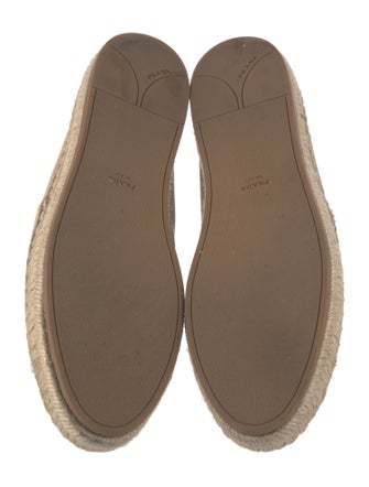 Prada Canvas Embroidered Accent Espadrilles