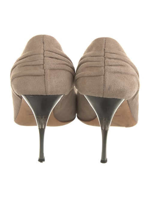 Prada Suede Cutout Accent Pumps