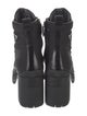 Prada Nylon Leather Trim Embellishment Combat Boots