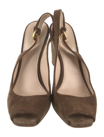 Prada Suede Slingback Sandals