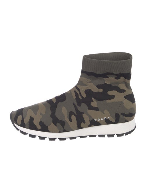 Prada Camouflage Print Sock Sneakers