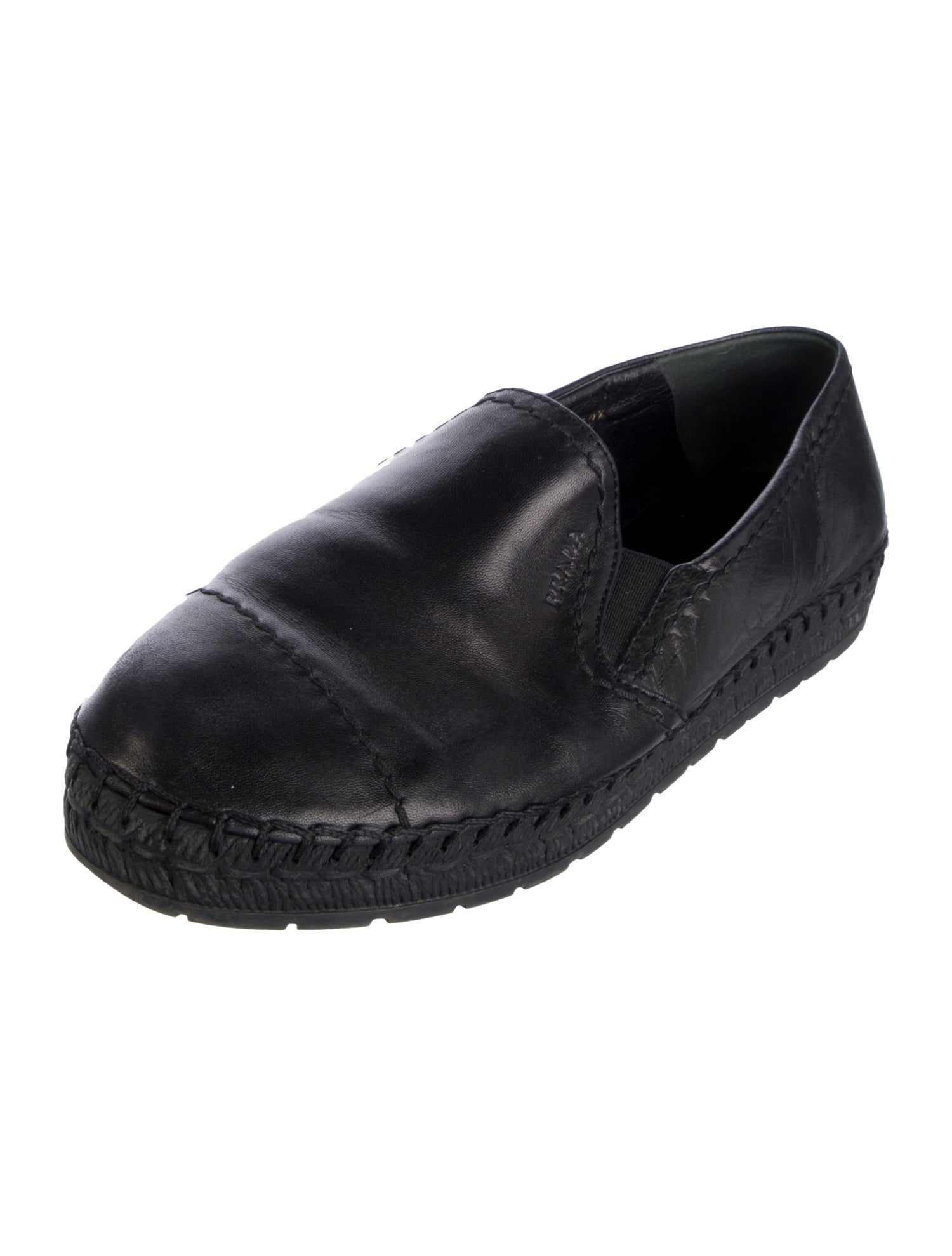 Prada Leather Espadrilles