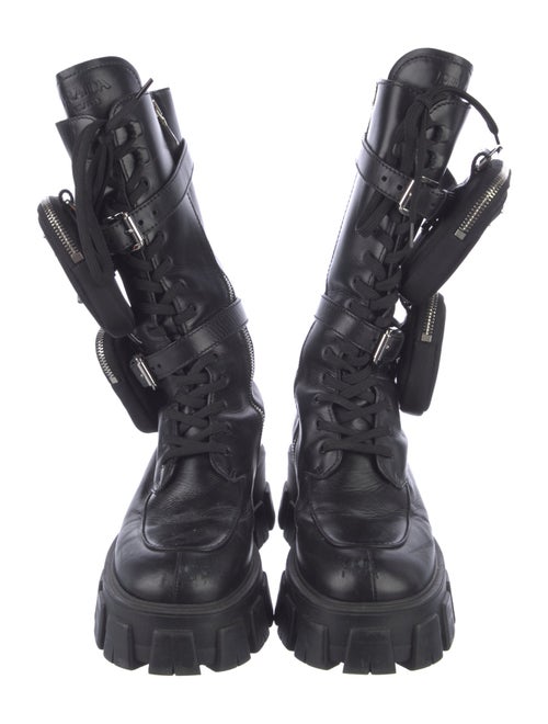 Prada Leather Combat Boots