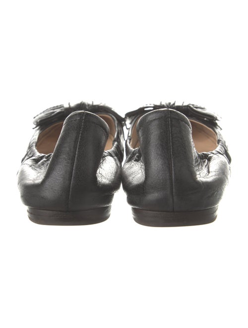 Prada Leather Printed Ballet Flats