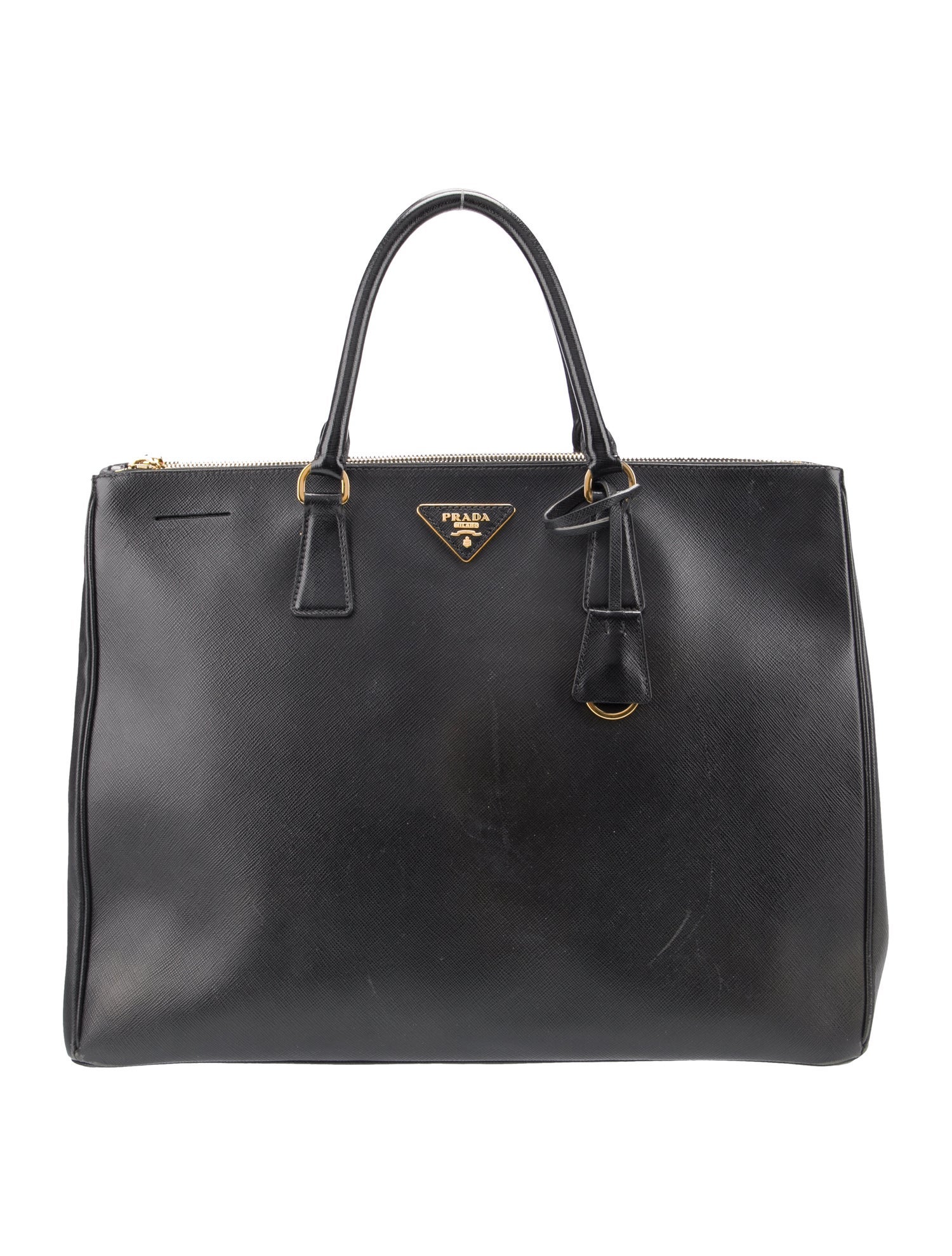 Prada Saffiano Leather Galleria Double Zip XL