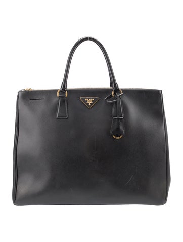 Prada Totes Saffiano Leather Galleria Double Zip XL