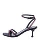 Prada Leather Crystal Embellishments Sandals