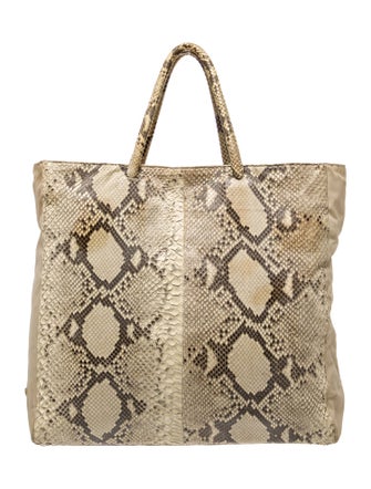 Prada Enameled Metal Triangle Tote