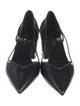 Prada Leather Cutout Accent D'Orsay Pumps