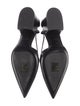 Prada Leather Cutout Accent D'Orsay Pumps