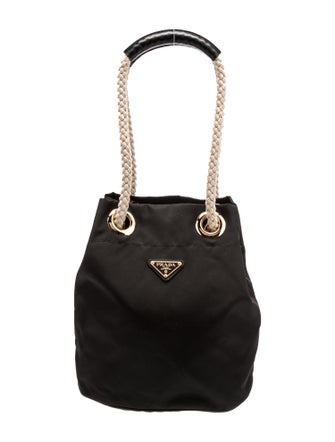 Prada Enameled Metal Triangle Re-Nylon Mariner Small