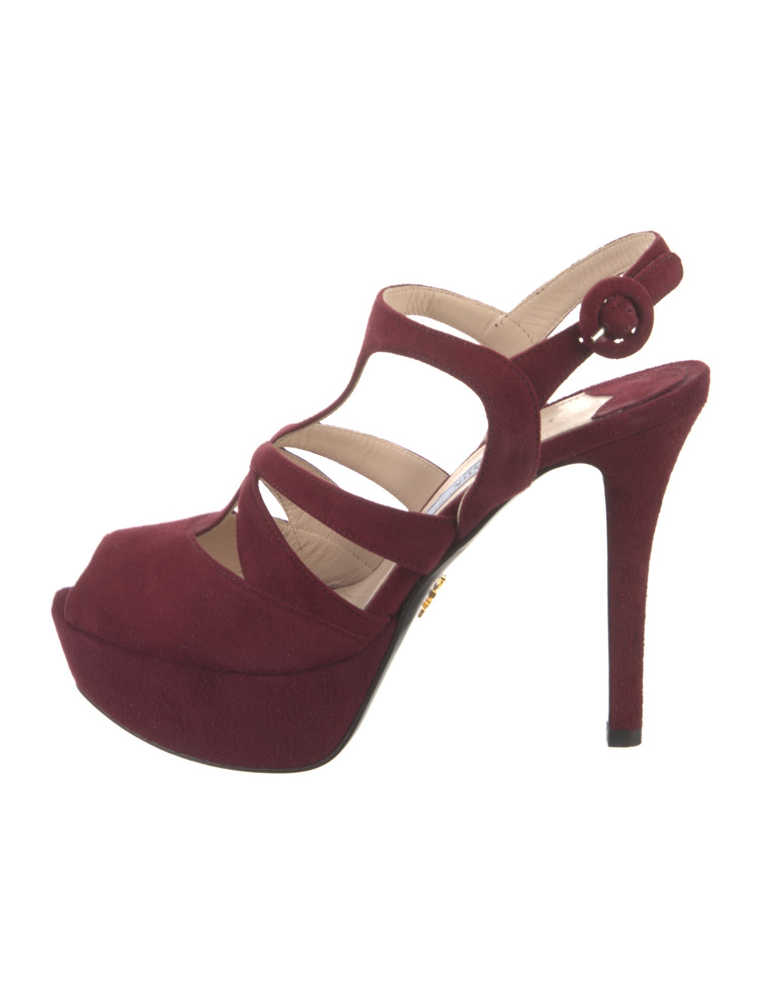 Prada Suede T-Strap Sandals