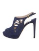 Prada Suede Cutout Accent Slingback Sandals