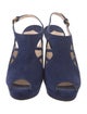 Prada Suede Cutout Accent Slingback Sandals