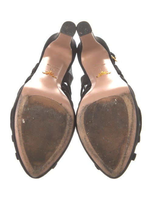 Prada Suede Cutout Accent Slingback Sandals