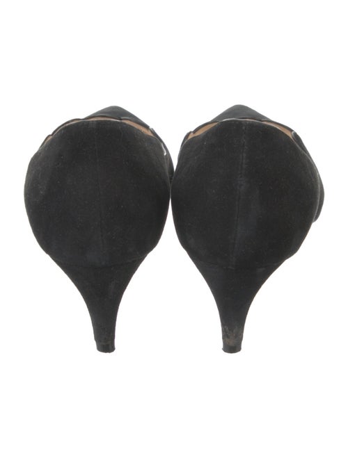 Prada Suede Scalloped Accent Pumps