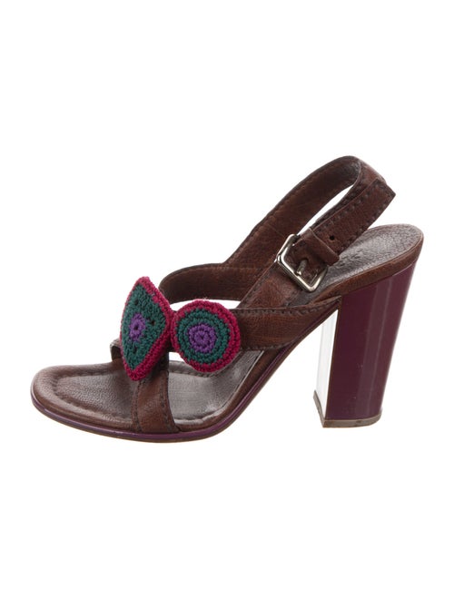 Prada Leather Slingback Sandals