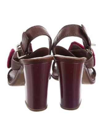 Prada Leather Slingback Sandals