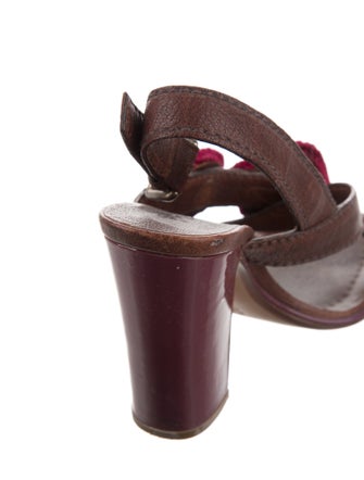 Prada Leather Slingback Sandals