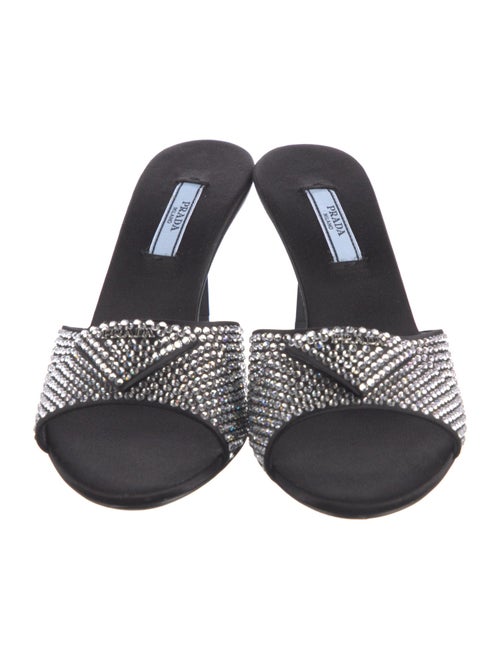 Prada Satin Printed Slides