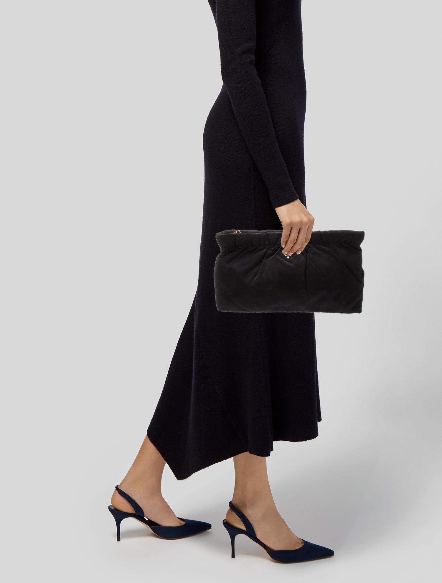 Prada Satin Evening Bag Large