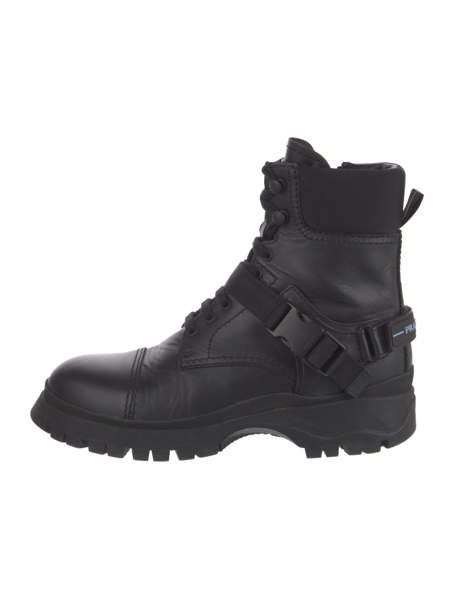 Prada Leather Combat Boots