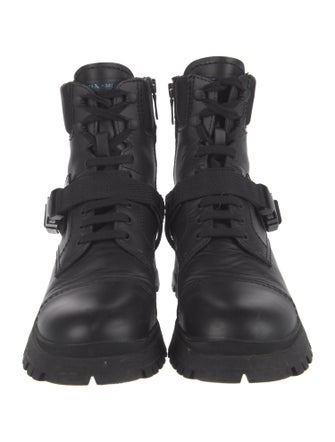 Prada Leather Combat Boots