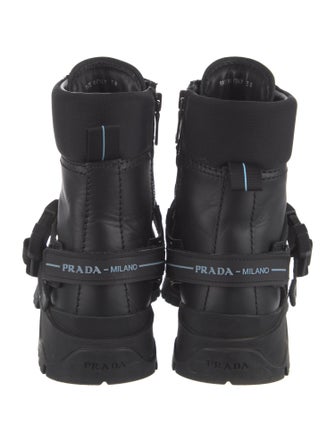 Prada Leather Combat Boots