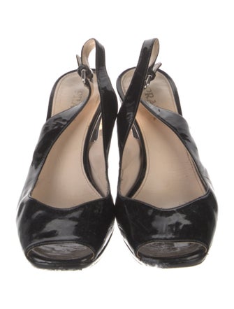 Prada Patent Leather Slingback Pumps