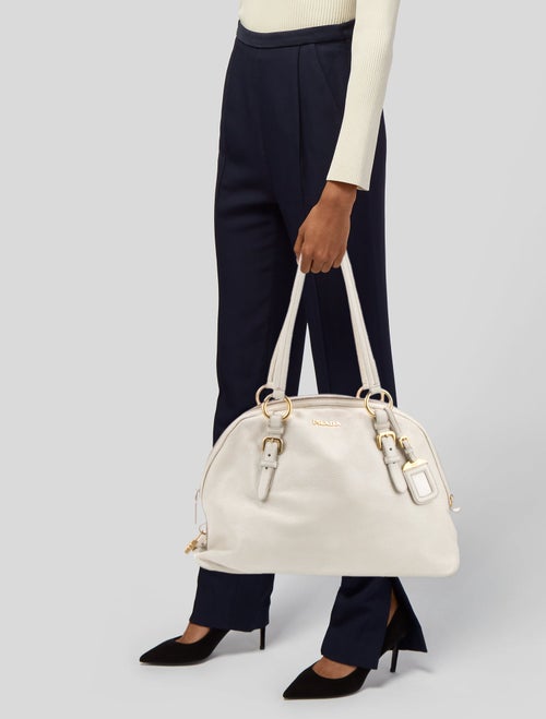 Prada Cervo Lux Leather Shoulder Bag