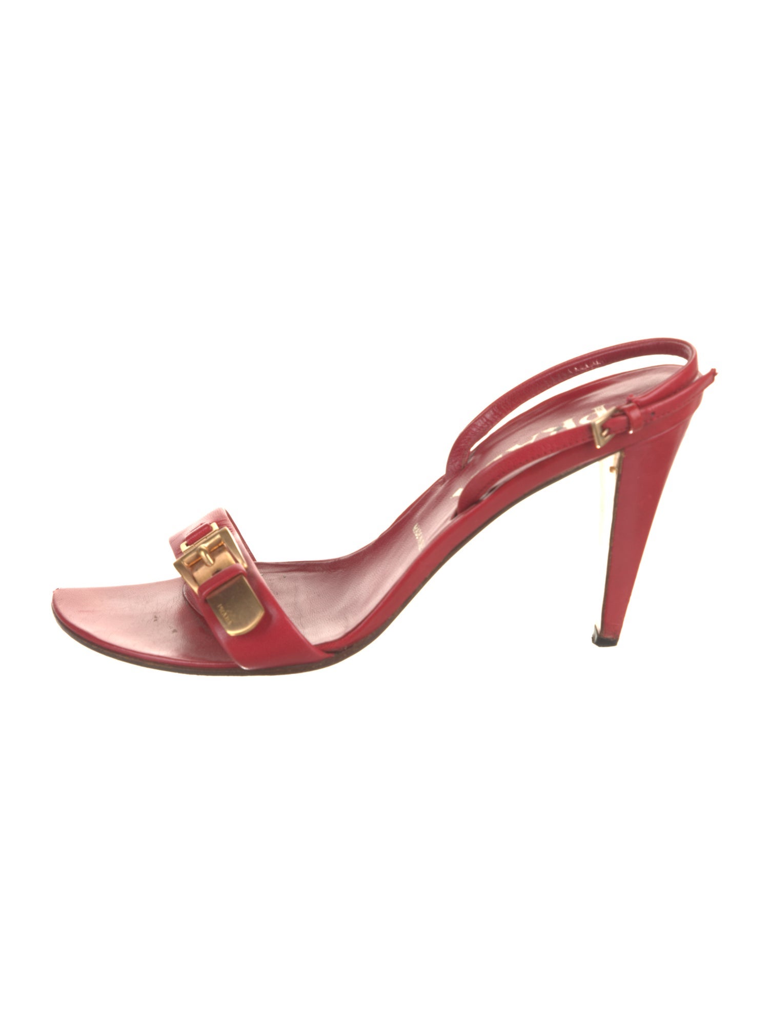 Prada Leather Slingback Sandals