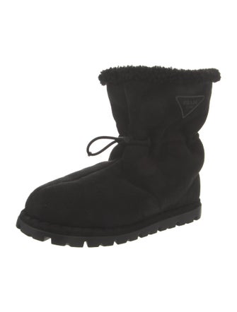 Prada Suede Combat Boots