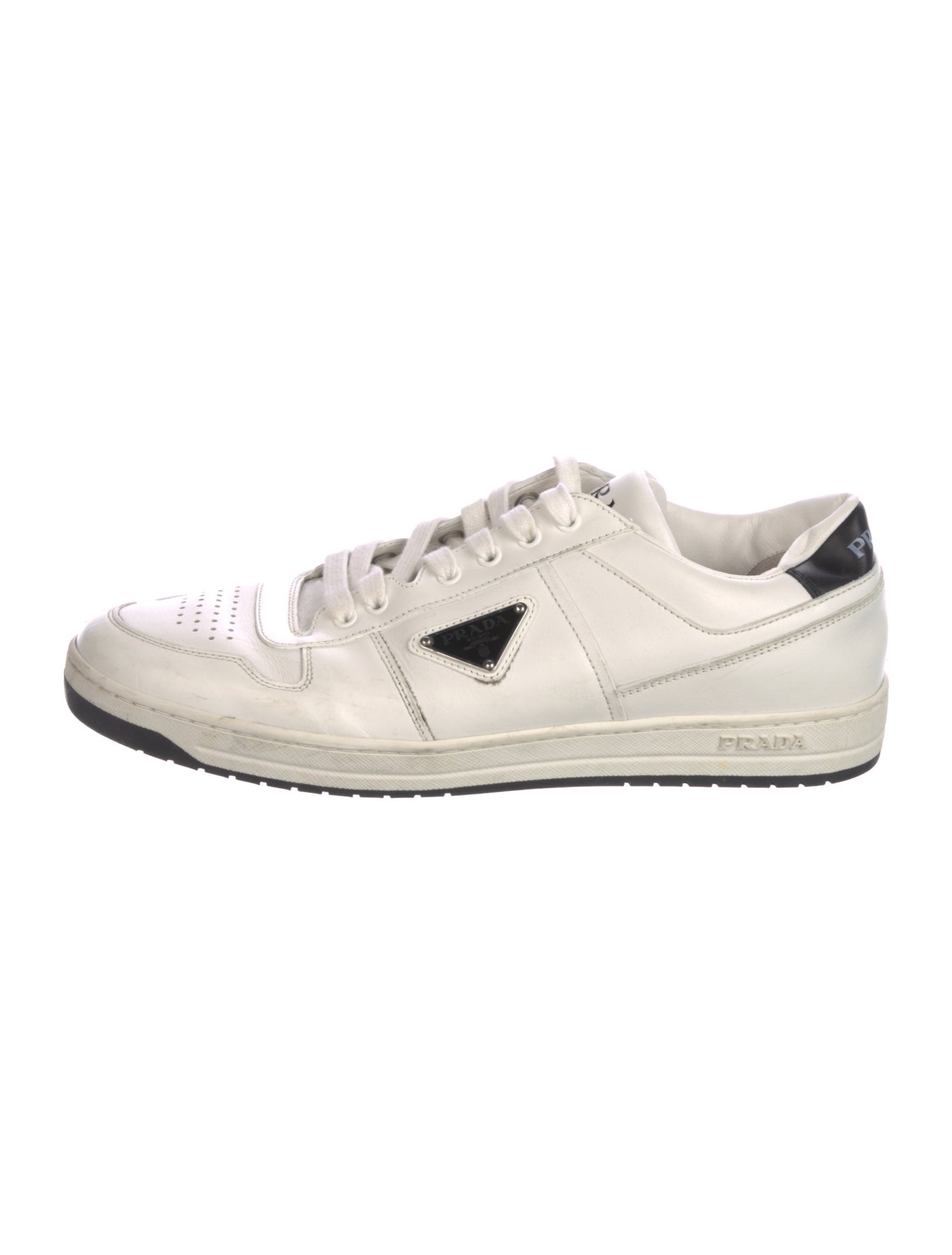 Prada Leather Colorblock Pattern Sneakers