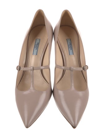 Prada Leather T-Strap Pumps