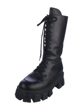Prada Leather Combat Boots