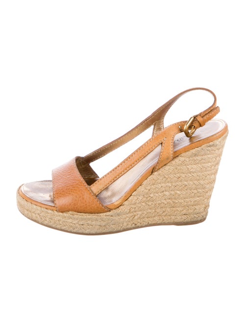 Prada Leather Slingback Sandals