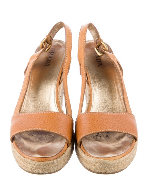 Prada Leather Slingback Sandals