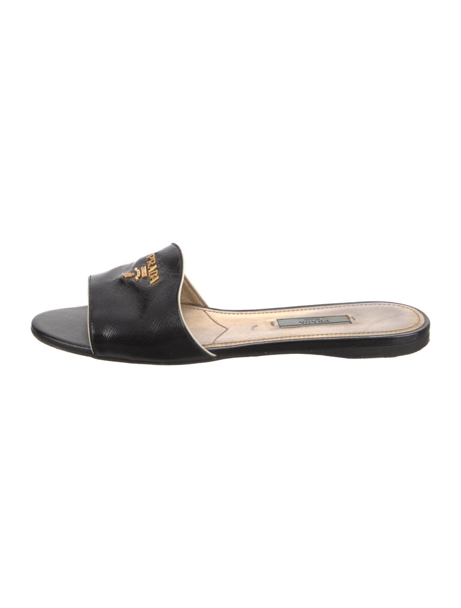 Prada Saffiano Leather Slides
