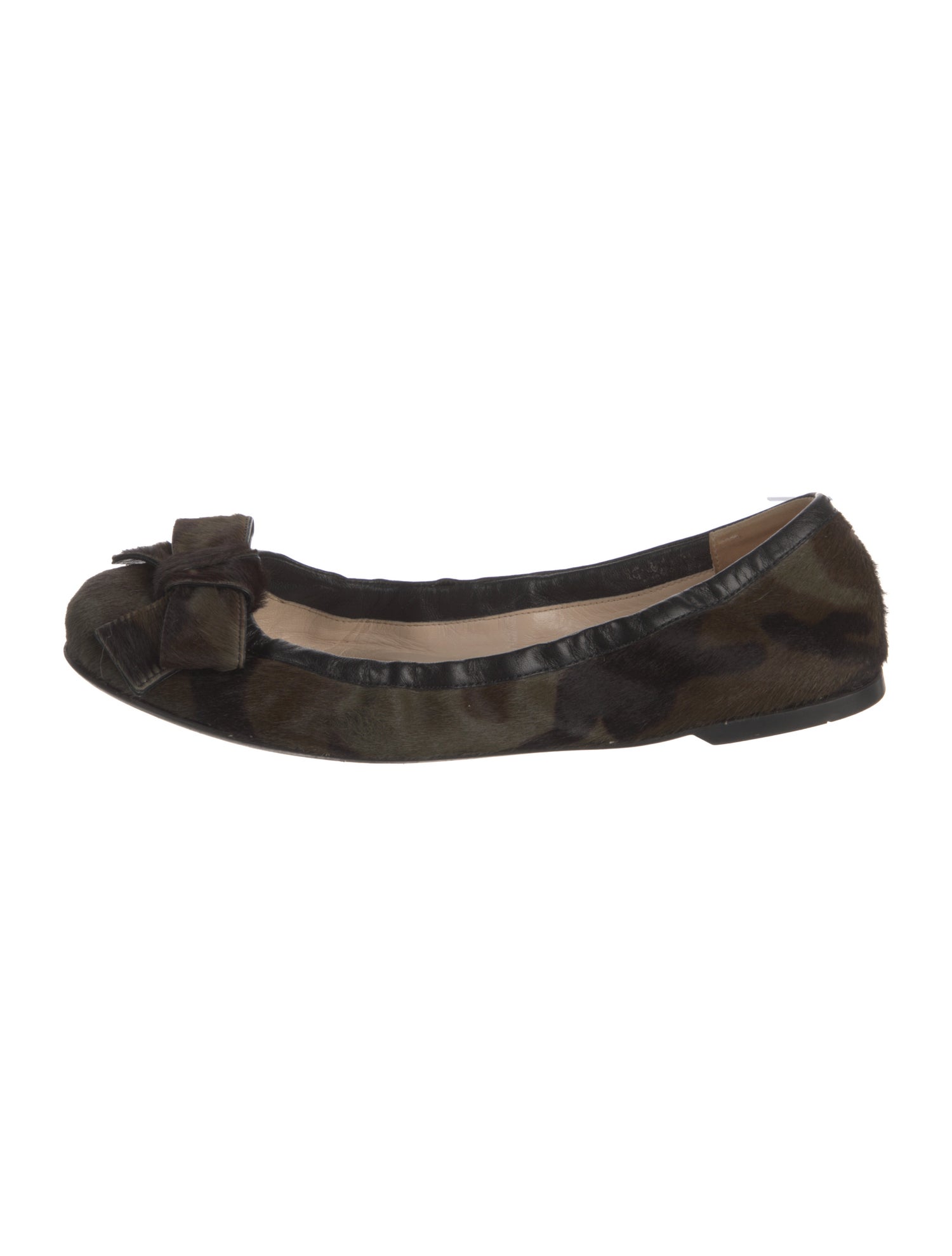 Prada Ponyhair Camouflage Print Flats