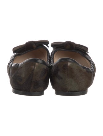 Prada Ponyhair Camouflage Print Flats