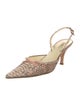 Prada Python Animal Print Slingback Pumps