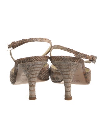 Prada Python Animal Print Slingback Pumps