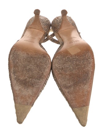 Prada Python Animal Print Slingback Pumps